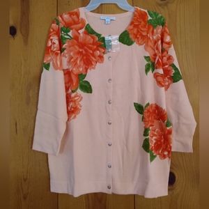 Mizrahi Floral Print Cardigan